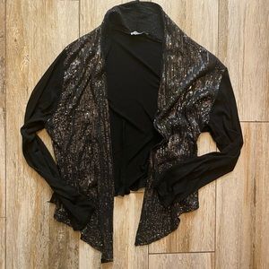 Sequined jacket, Black, Size Large
